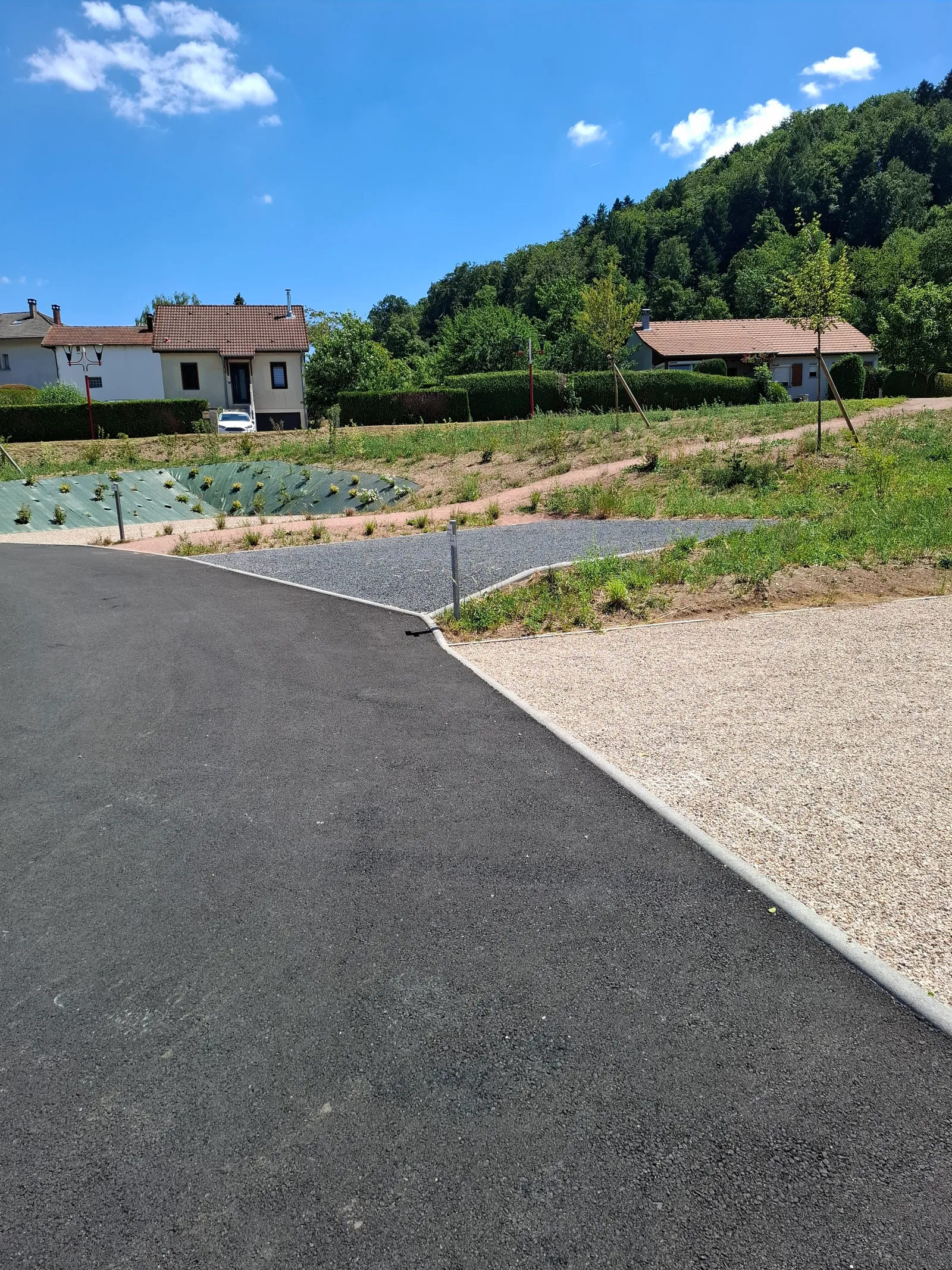 Emplacement plat et stabilisé
